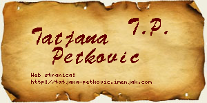 Tatjana Petković vizit kartica